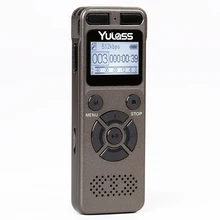 Yulass 16 Гб диктофон USB бизнес портативный цифровой аудио рекордер с MP3-плеером Поддержка нескольких языков, Tf карта до 64 ГБ