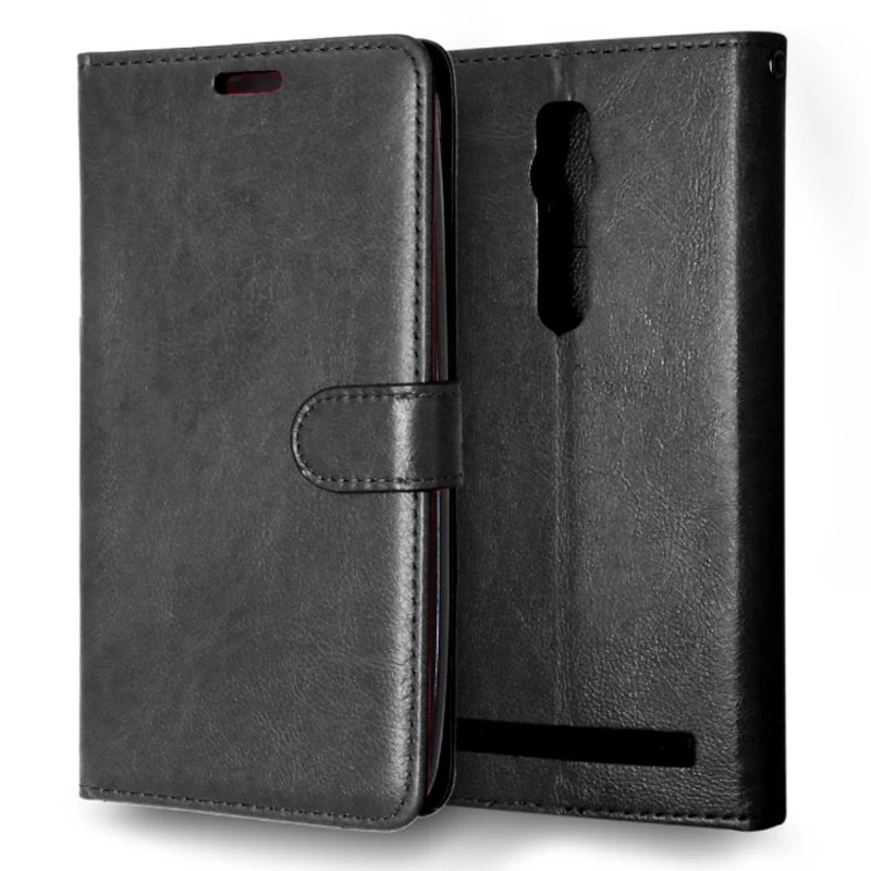 Vintage Flip PU Leather wallet Case For ASUS Zenfone 2 Laser ZE550KL 5.5 inch With Card Holder photo frame stand phone pouch