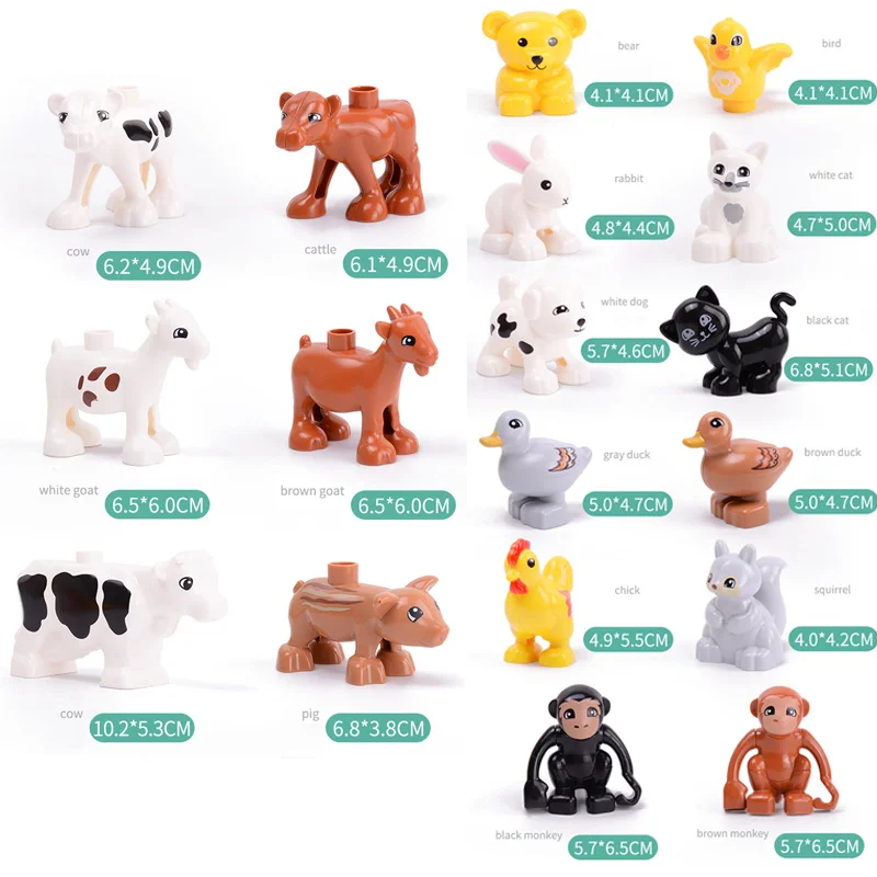 Детские модели животных, набор строительных блоков, совместимые игрушки-головоломки для раннего образования YJS, Прямая поставка