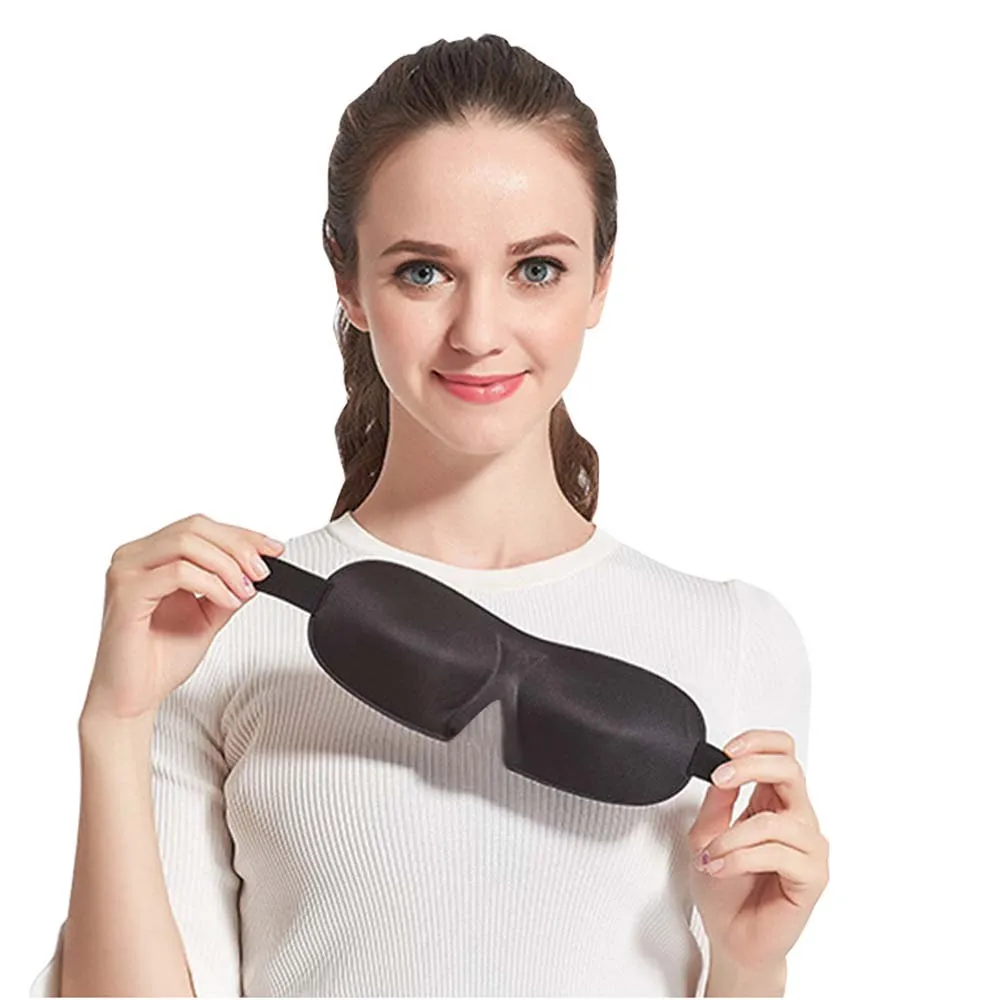 Black comforatable breathable eye mask sleep mask for sleeping mask for