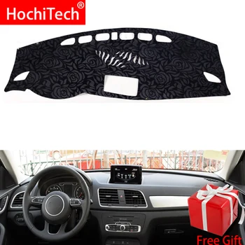 

Rose Pattern Non-slip Dashmat Dash Mat Dashboard Cover Pad Cover Carpet Car Sticker for AUDI Q3 Q3S 2012 2013-2018 Car Styling