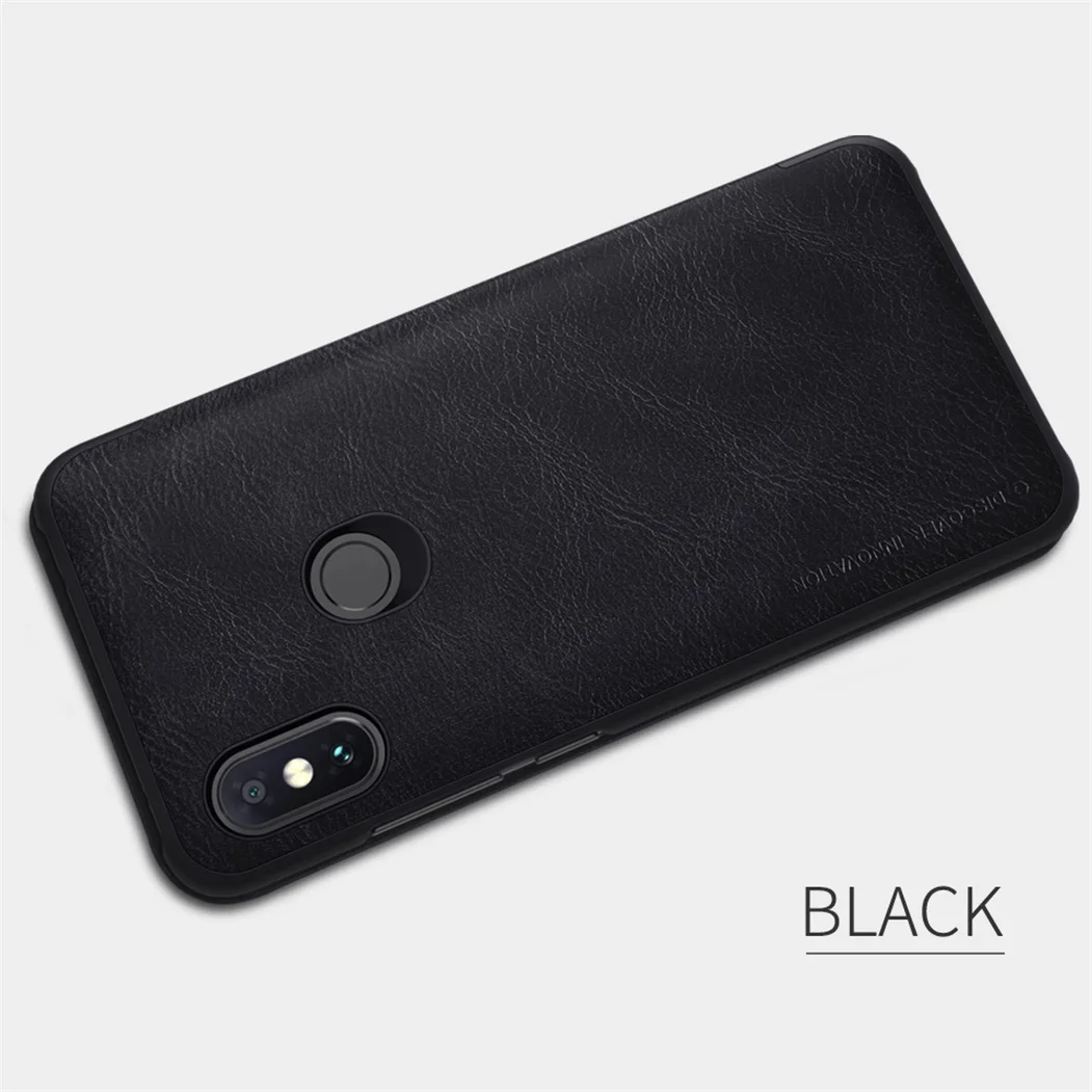 For Xiaomi Redmi Note 6 Pro Flip Case Nillkin QIN Series Leather Case Card Pocket Wallet Flip Cover for Xiaomi Redmi Note6 Pro xiaomi leather case glass