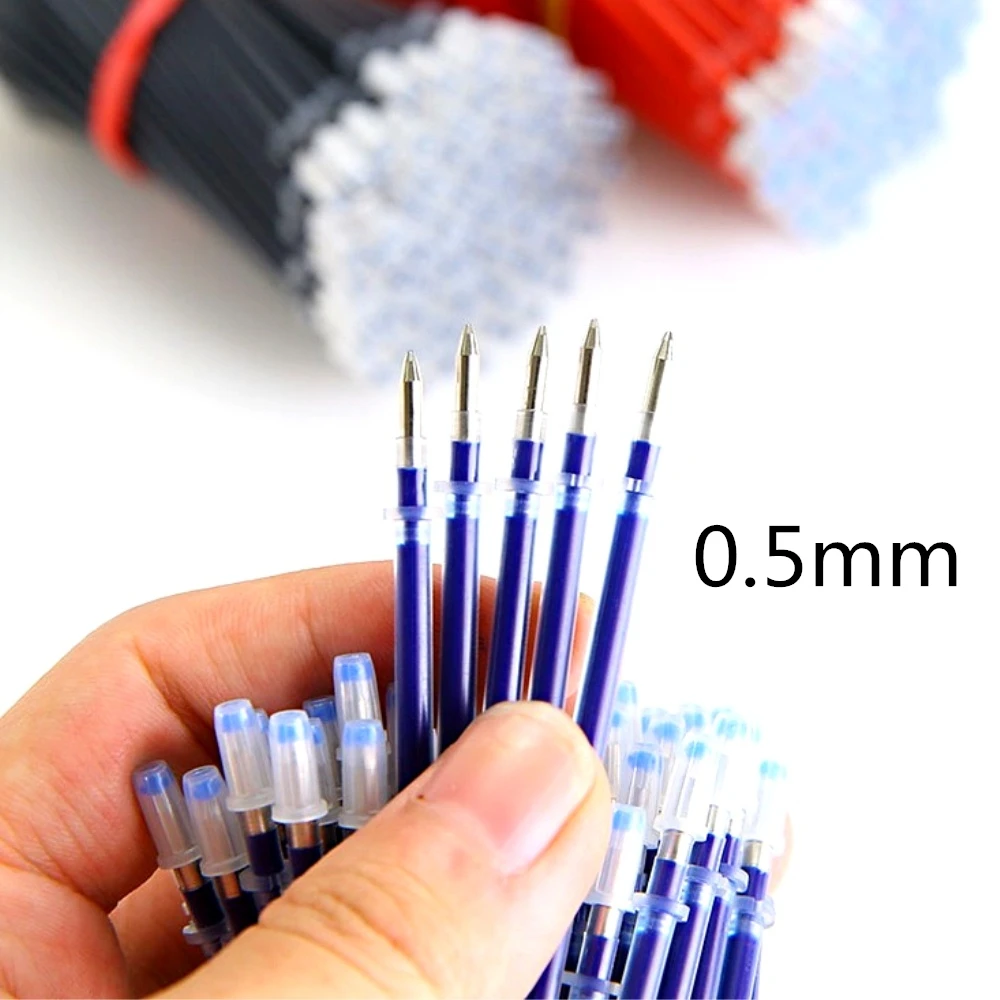 

20PCs/lot 0.38mm 0.5mm Neutral Ink Gel Pen Refills Set Korean Stationery School OfficeSupplies Black Blue Red Ink Pen refills