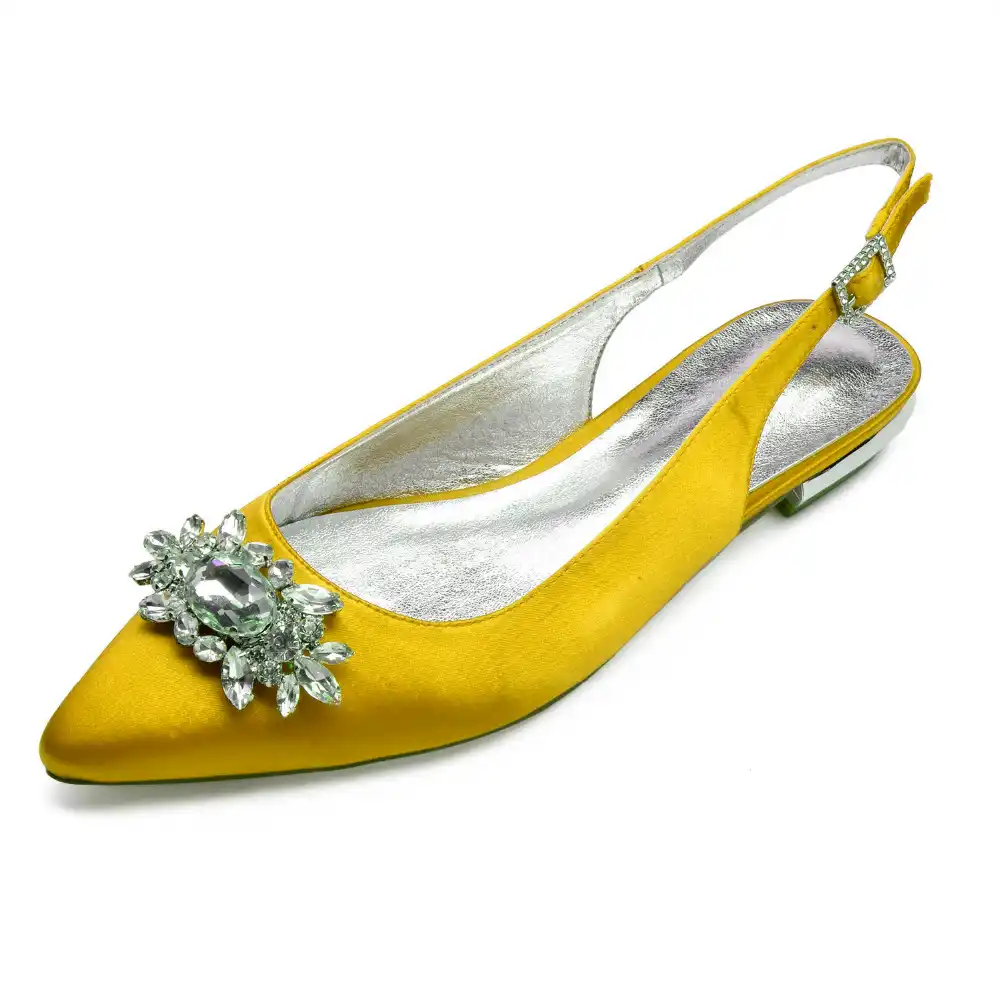 yellow flat dress shoes