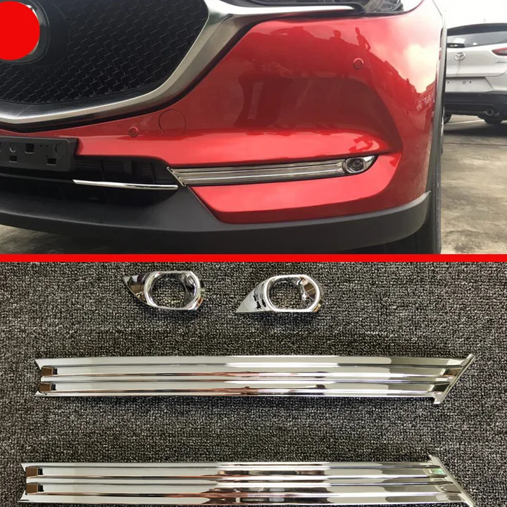ABS Хромированная передняя противотуманная фара Накладка для Mazda CX-5 CX5 2017 2018 2019 |