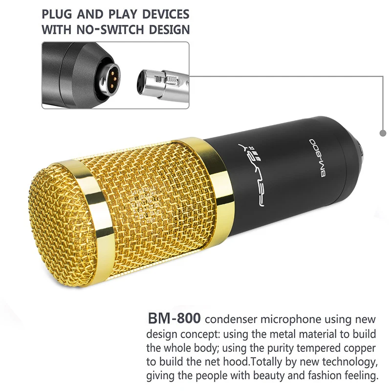Microphone bm 800 capacitor professional audio