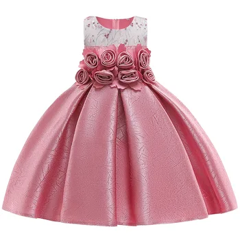 

2019 Summer girl's clothes Kids Tutu Birthday Princess Party Dress for Girls Infant Children Bridesmaid Elegant Dress for Girl