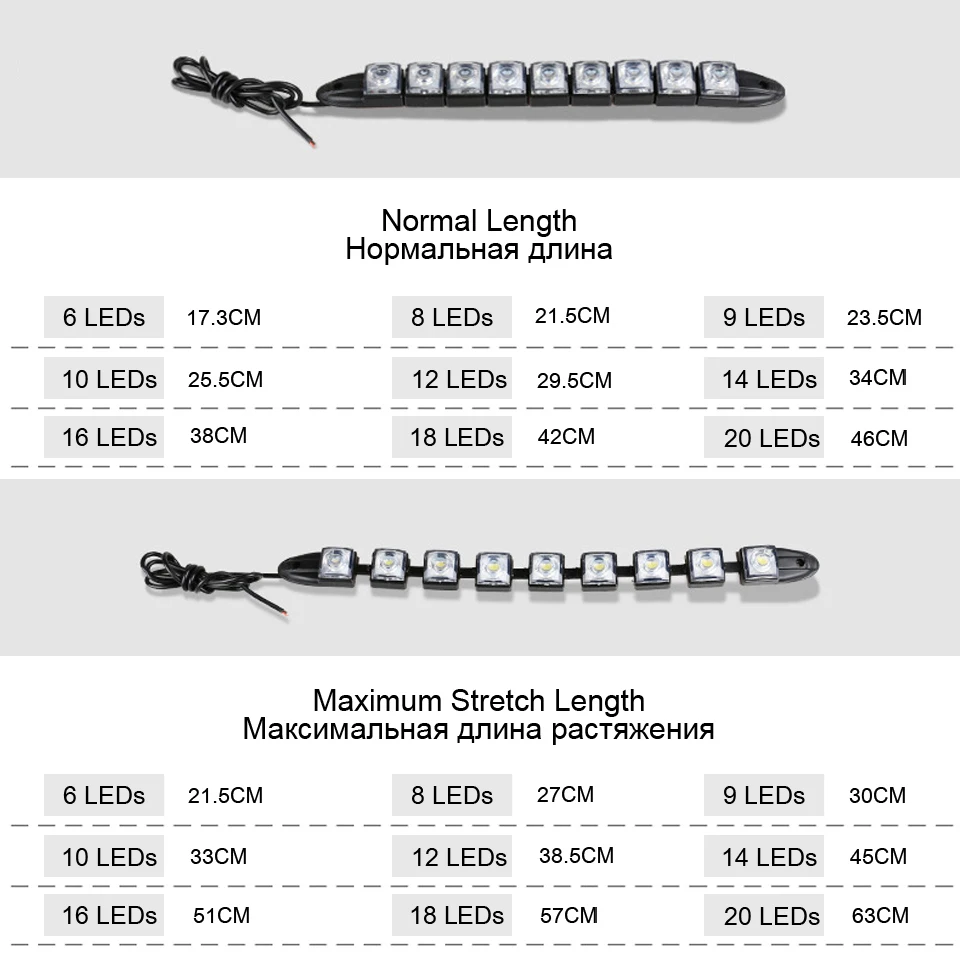 LDRIVE 12 V/24 V белый 6000K автомобильные DRL гибкие светодиодные дневные ходовые огни светильник с желтым устойчивый/течет отложным воротником светильник для грузовика универсальных машин