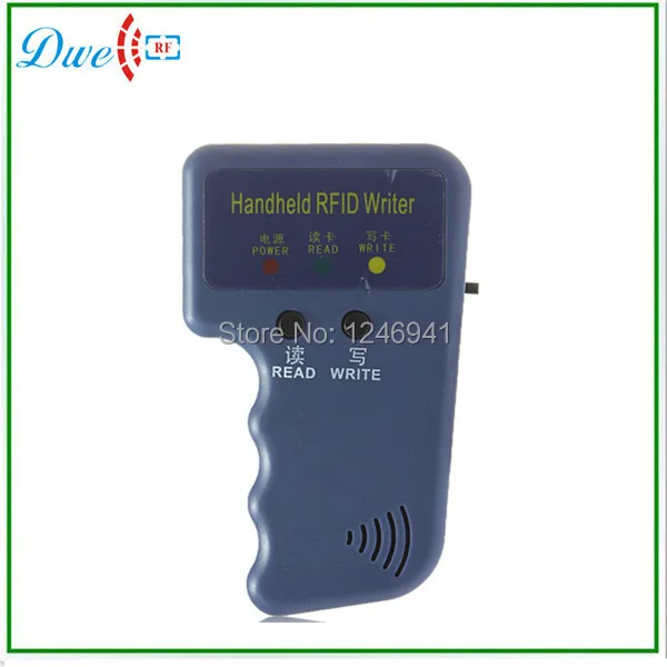 DWE cc rf Бесплатная доставка Ручной 125 кГц EM4100 RFID Card Reader писатель Дубликатор карты копир с 5 карт бесплатно