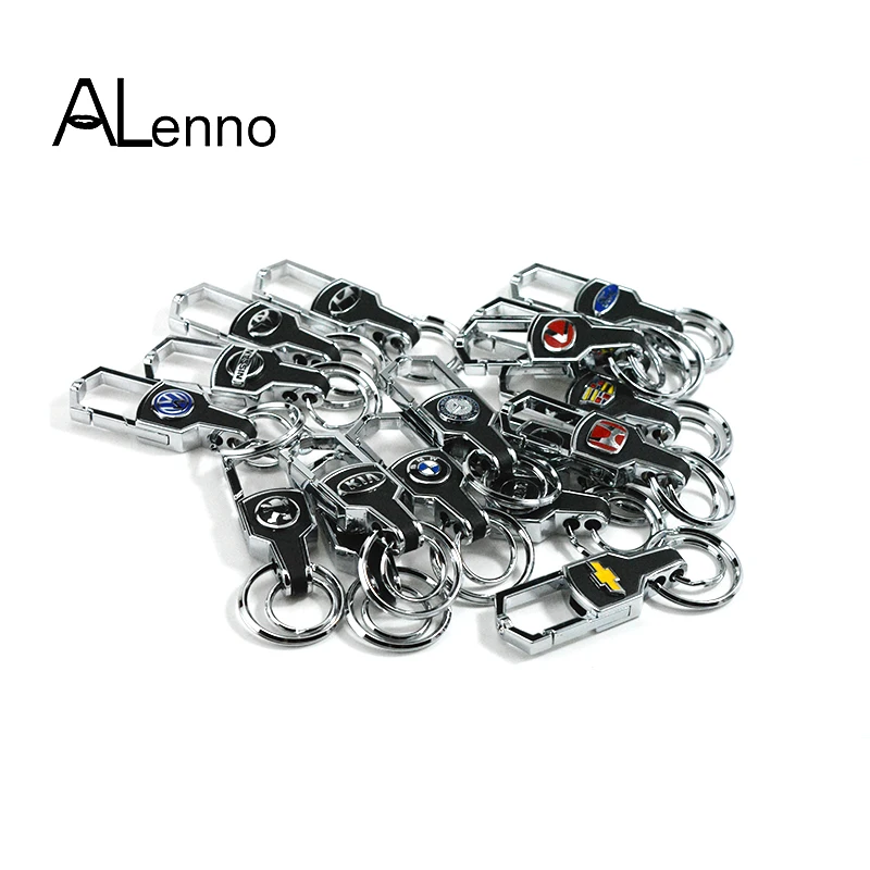 Most Popular Car Key Chain 17 Kinds of keyring For Car with Logo ALenno