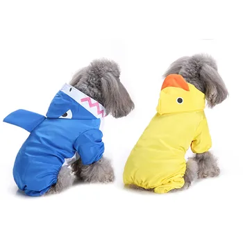 

Cute Cartoon Pet Dog Cat RainCoat Rainsuit Waterproof Small Dog Jacket coat Clothes Halloween Dog Rabbbit Shark Costume Outfits