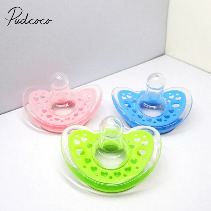 

2019 Baby Accessories Security Soother Nipple Infant Child Feeding Silicone Baby Pacifier Orthodontic Candy Color Solid Pacifier