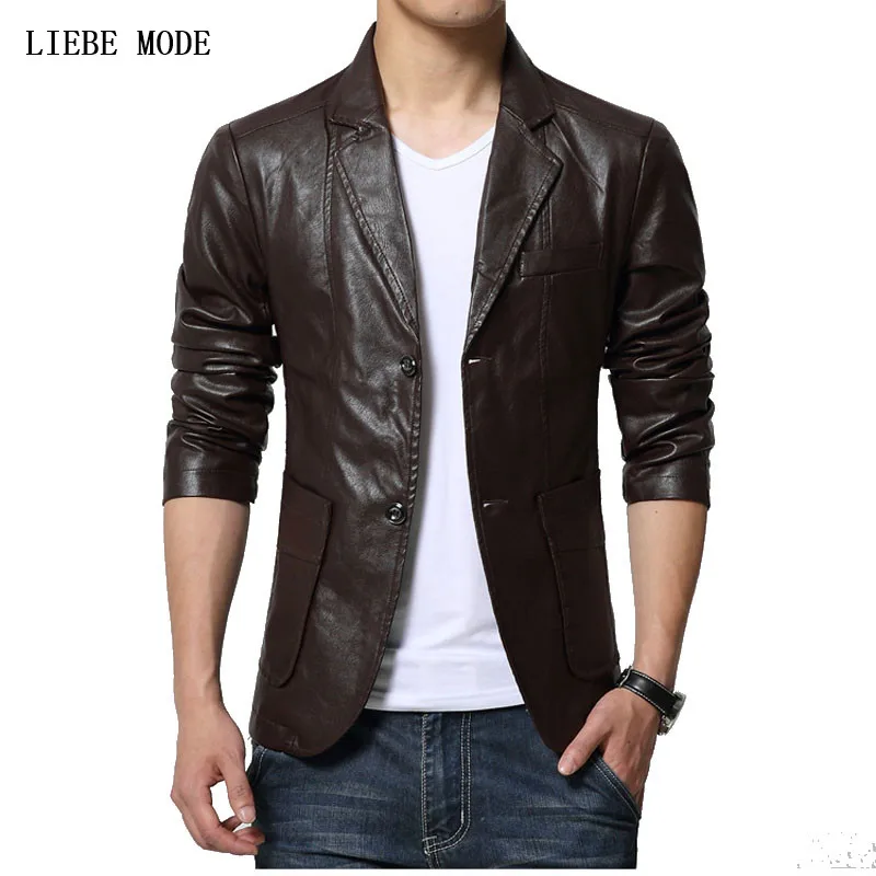 5XL 6XL Big Size Slim Fit Leather Jacket Men Good Quality