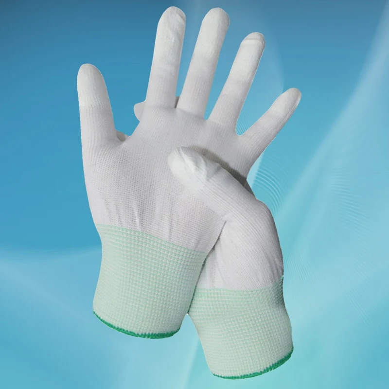 Антистатические перчатки Антистатический ESD электронные рабочие перчатки Pu покрытием пальмовое покрытие ПК противоскользящие для защиты