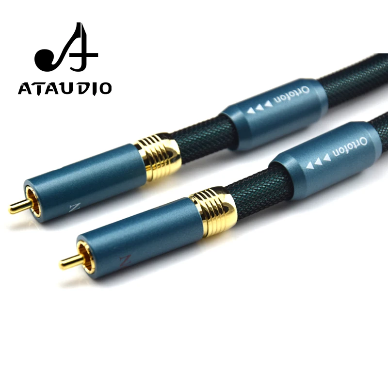  ATAUDIO Hi-end Audio 2 RCA Cable Male to Male Multimedia DVD Interconnect top quality Occ Dual RCA 