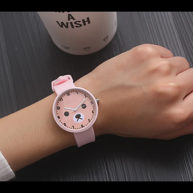

2019 New Fashion Children's Watches Candy Jelly Color Girl Watch Cute Cartoon Casual Silicone Student Women Wristwatch Clock