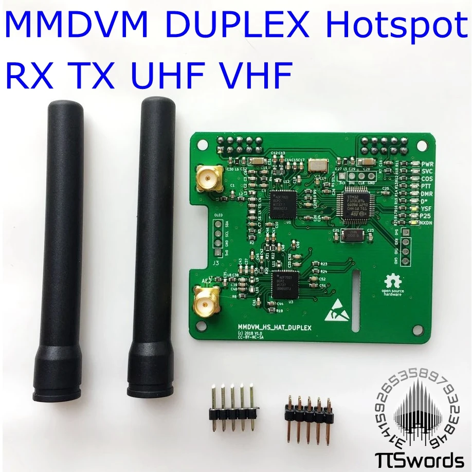 MMDVM dúplex RX TX UHF, VHF hotspot apoyo P25 DMR YSF NXDN DMR ranura 1 + 1 + 2 ranura para Raspberry pi