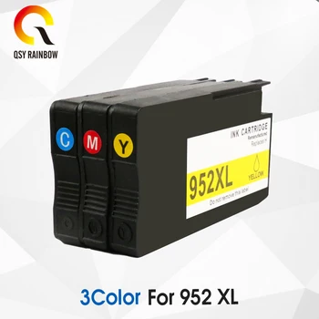 

QSYRAINBOW Compatible 3 (C M Y) Ink Cartridge for HP 952 XL to use with OfficeJet 8702 OfficeJet Pro 7720 7740 8210 8216