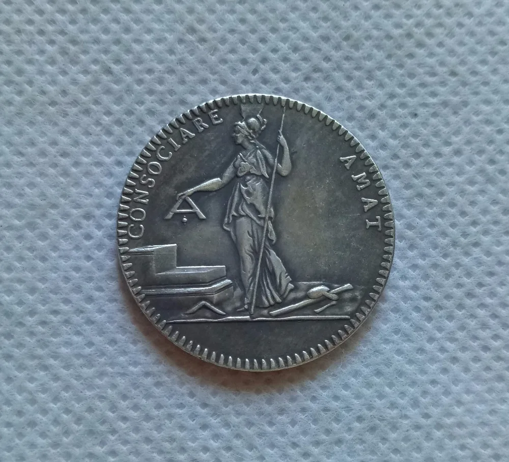 

Masonic coin of the French Revolution : Lodge, friends of freedom COPY COIN FREE SHIPPING