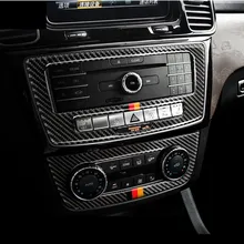 Углеродное волокно кондиционер CD рамка декоративная накладка для Mercedes Benz ML 2012-16 GL 2013-16 GLE-18 GLS-18