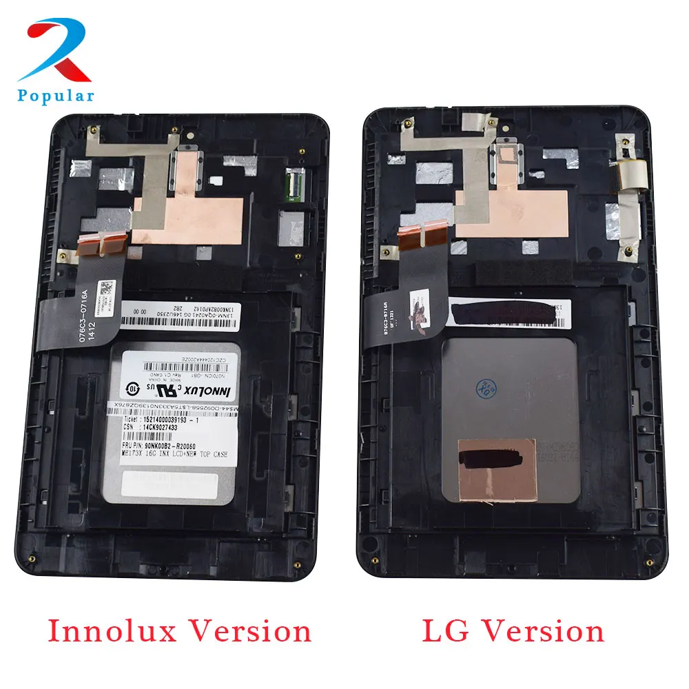 

For Asus MeMO Pad HD7 ME173 ME173X K00B Touch Screen Digitizer Sensor Glass + LCD Display Panel Monitor Assembly Frame