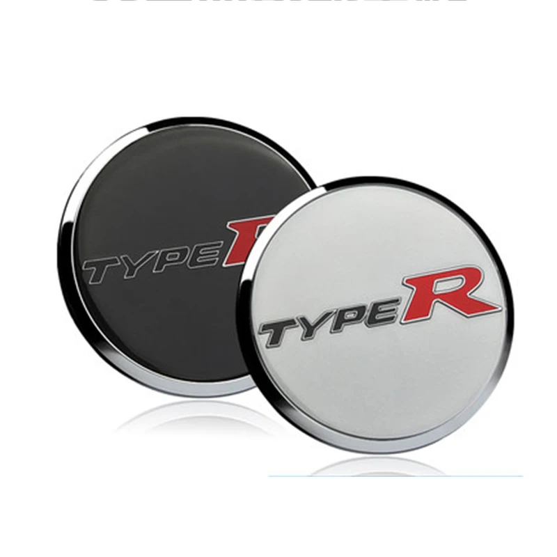 4 PCS Car styling Covers 3D Stainless Steel Car HUB Stickers For 10th HONDA CIVIC Type