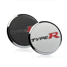 4 UNIDS Car-styling Cubre 3D de Acero Inoxidable Del EJE Del Coche Pegatinas Para HONDA CIVIC Type-r Coche décima ruedas Accesorios de Decoración de Coches