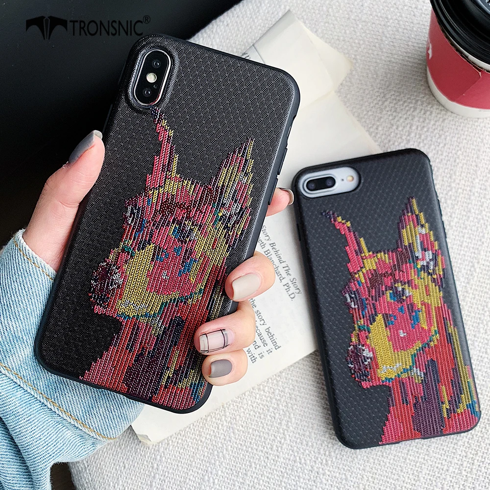 Чехол Tronsnic для телефона с собаками iPhone X XS MAX XR матовый чехол вышивкой 6S 6 7 8 Plus
