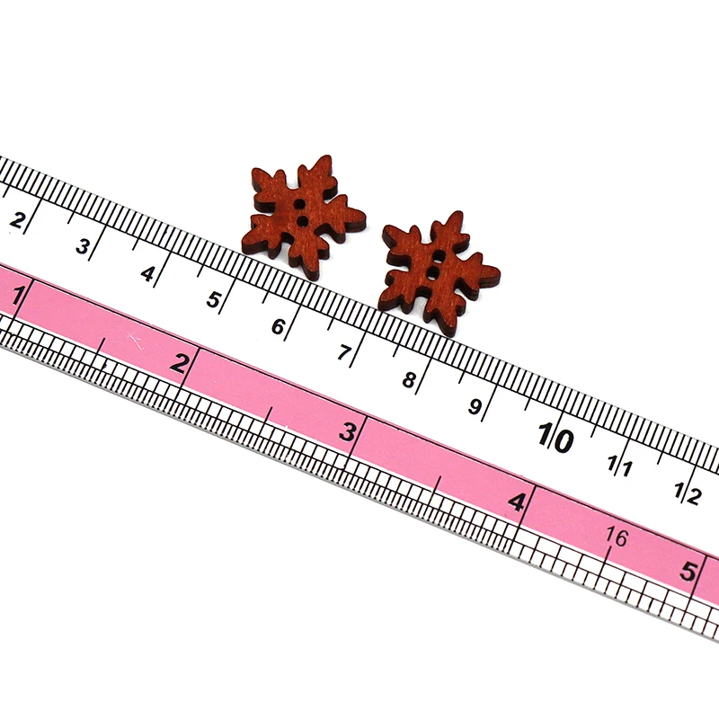 Ywzatgits 12 шт. 17/18/25 мм с 2 отверстиями Рождественская Снежинка деревянные пуговицы для шитья для скрапбукинга "сделай сам" Костюмы украшения Материал YE0119