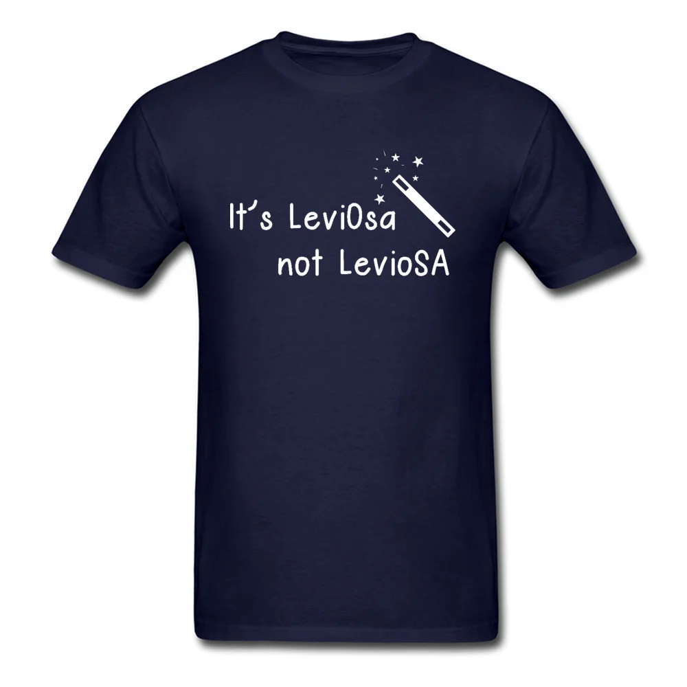 Its-LeviOsa-Not-LevioSA Round Neck T-shirts Summer/Autumn T Shirt Short Sleeve Company 100% Cotton Cool Tees Design Young Its-LeviOsa-Not-LevioSA navy