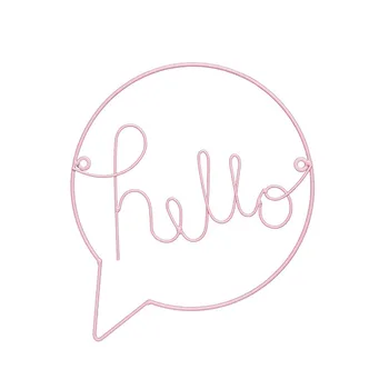 

Nordic Style Iron Hello letters wall sticker for kid Room Hanging Decorations Hallway Sign Welcome Sign Wall Art Wall Hanging