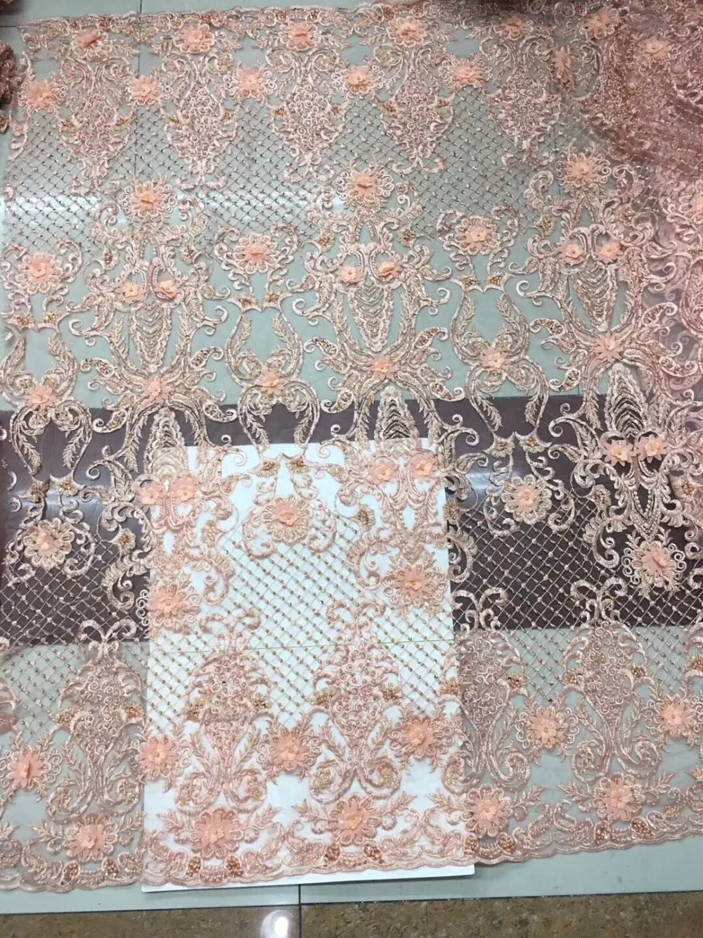 

2018 Nigerian Lace Fabrics For Wedding 2018 African French Lace Fabric High Quality hand workLace With beads
