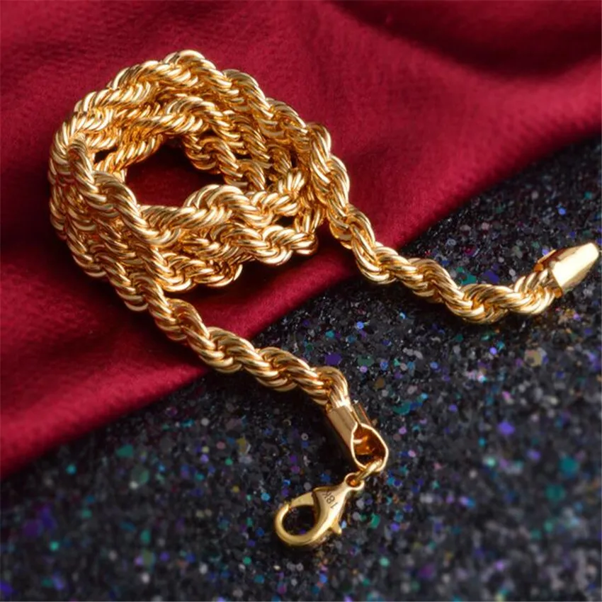 Мужская золотая цепочка 18 К 6 мм 50 см 20 дюймов|gold chain necklace|chain necklacefashion necklace |