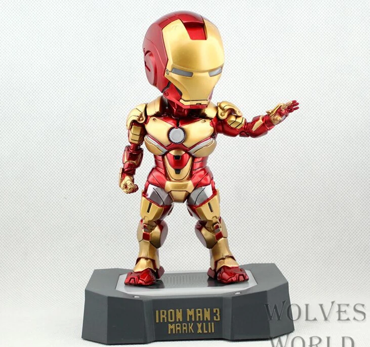 

Iron Man 3 Superheroled light 20cm Action Figures PVC brinquedos Collection Figures toys for christmas gift with Retail box