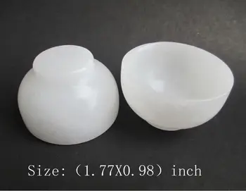 

Old white jade hand in ancient China A pair of bowl
