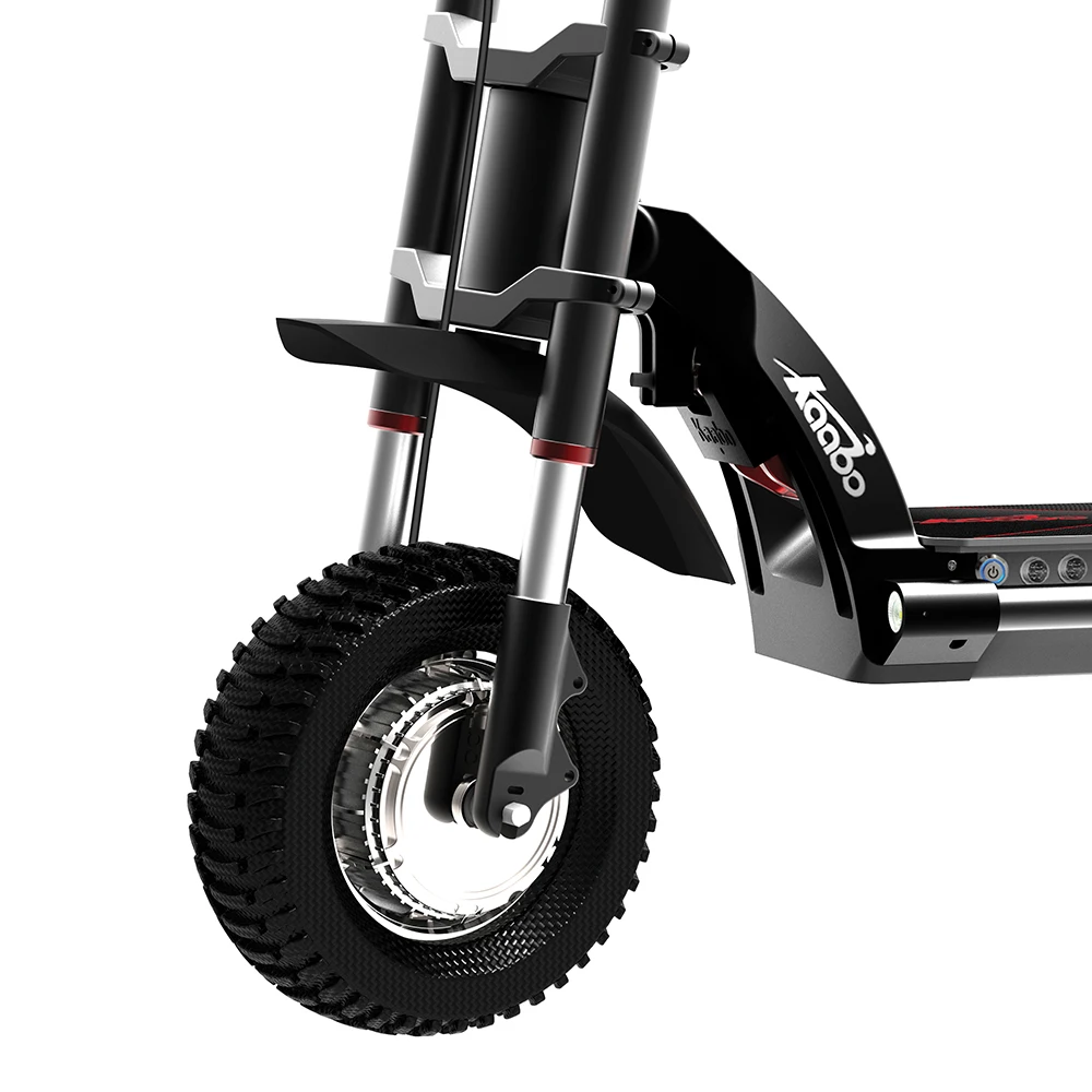 Cheap 2018 Kaabo Wolf Warrior II New Design 11inch 60V 35AH Electric Scooter with Hydraulic shock absorption 4