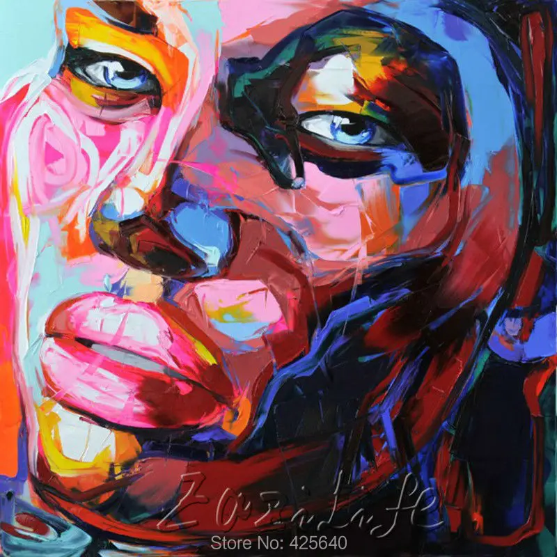 Palette knife painting portrait Palette knife Face Oil painting Impasto