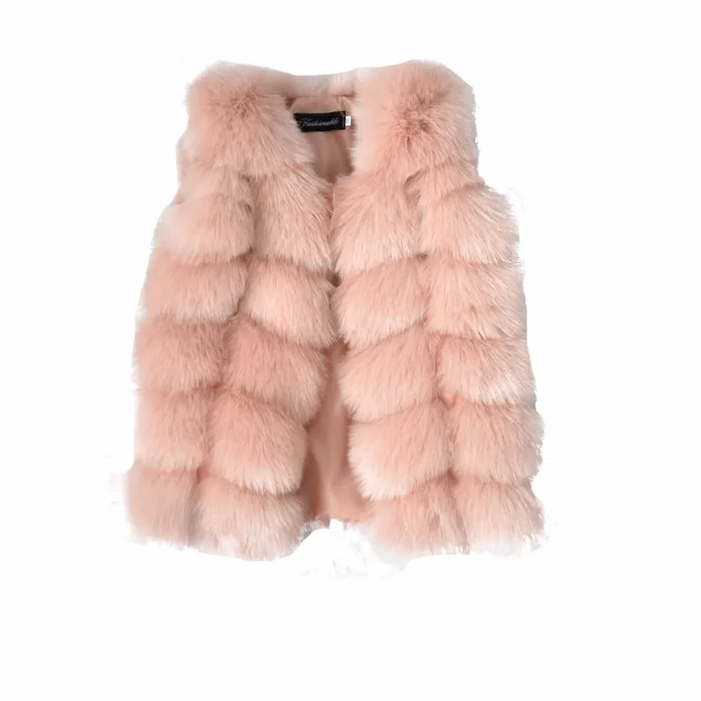 

FAKE FUR BABY GIRL FUR WAISTCOAT OUT WEAR JACKETS CHILDREN GIRL FAUX FUR VEST 434