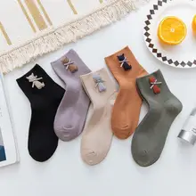 Осень и зима новая тенденция кошачий кисточкой мультфильм леди носки без пятки хлопок Японский накачки Носки