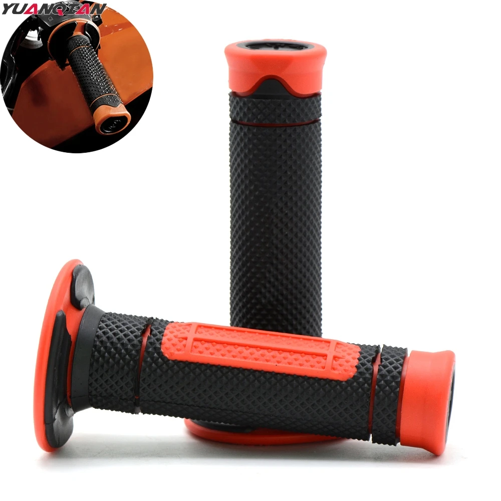 

1 Pair Motorcycle Rubber Handlebar Grips Hand Grips Handle Bar Grip Pit Dirt Bike for Kawasaki D-TRACKER125 KLX250 street bikes