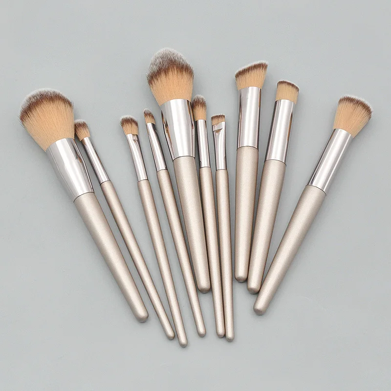 

High-grade Cosmetic Brush Suit Beginner Blush Brush Contour brush for cosmetic repair Professional cosmetic tool 10 pcs