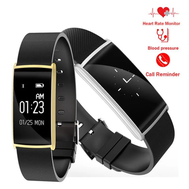 

Fashion Men Smart Wristband Fitness Sport Tracker 0.96 inch Heart Rate Monitor Watch IP67 Waterproof Message Push Smart Bracelet