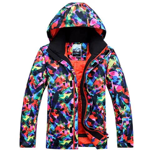 Gsou Снежная мужская синяя лыжная куртка, ветрозащитная водонепроницаемая куртка для сноубординга, теплая спортивная куртка для улицы, Анорак, S-XL - Цвет: 003