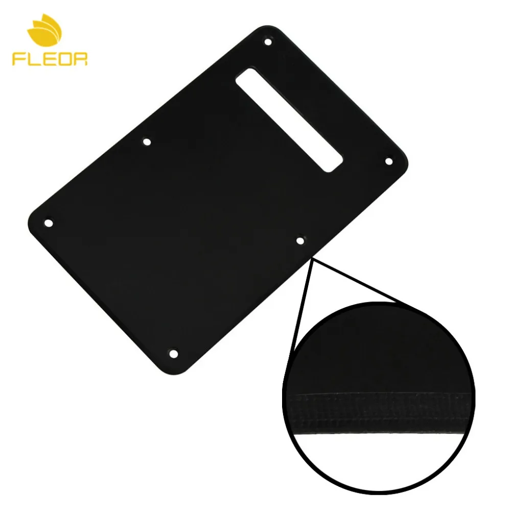 FLEOR 1Ply Black Electric Guitar Back Plate Cavity Cover For Modern US
