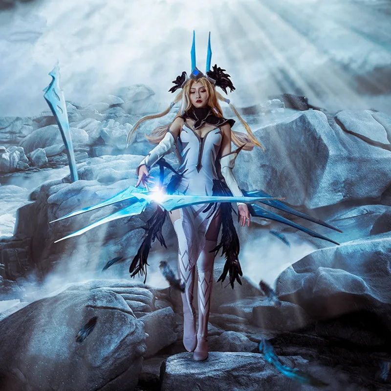 

2019 New New!!LOL IG Champion skin LeBlanc Fiona Camille Cosplay Costume New Dress Lovely Halloween Women Dress