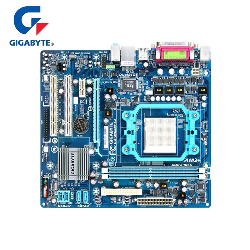 100% Gigabyte GA M68M S2 материнская плата DDR2 8GB гнездо VGA AM2/AM2 +/AM3 десктопная системная