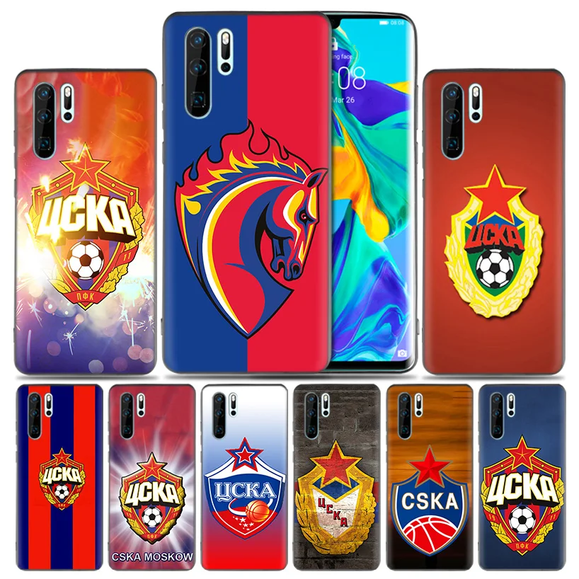 

Fashion Soft Fitted Case For Huawei P30 P20 P10 lite Pro P Smart 2019 + Plus View 20 Nova 4 4E Cover CSKA Moscow