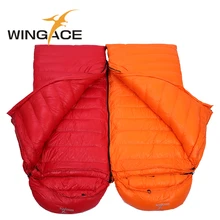 WINGACE Fill 3000G Goose Down Winter Sleeping Bag Ultralight Outdoor Hiking Camping Equipment Envelope Warm Down Sleeping Bag white goose down sleeping bag winter fan shape with sack ultralight lengthened outdoor camping hiking fp800 215x78cm