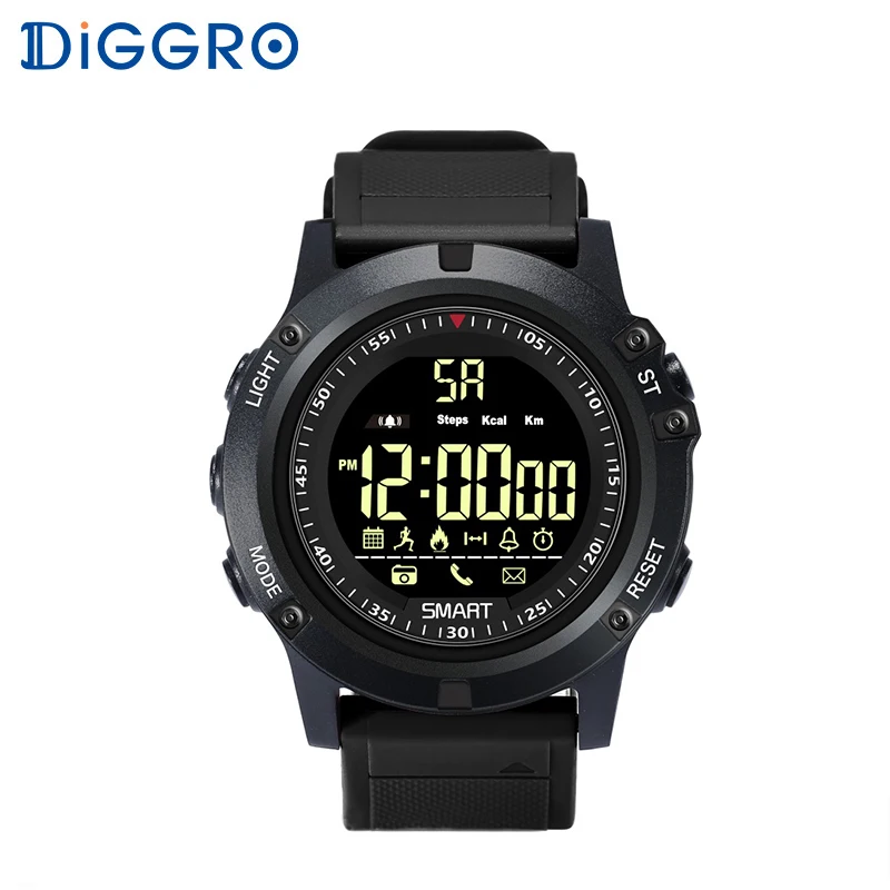Diggro EX17S Smart Watch IP68 Waterproof 5ATM Pedometer Message Reminder Long Standby Time Outdoor Sports For Android IOS