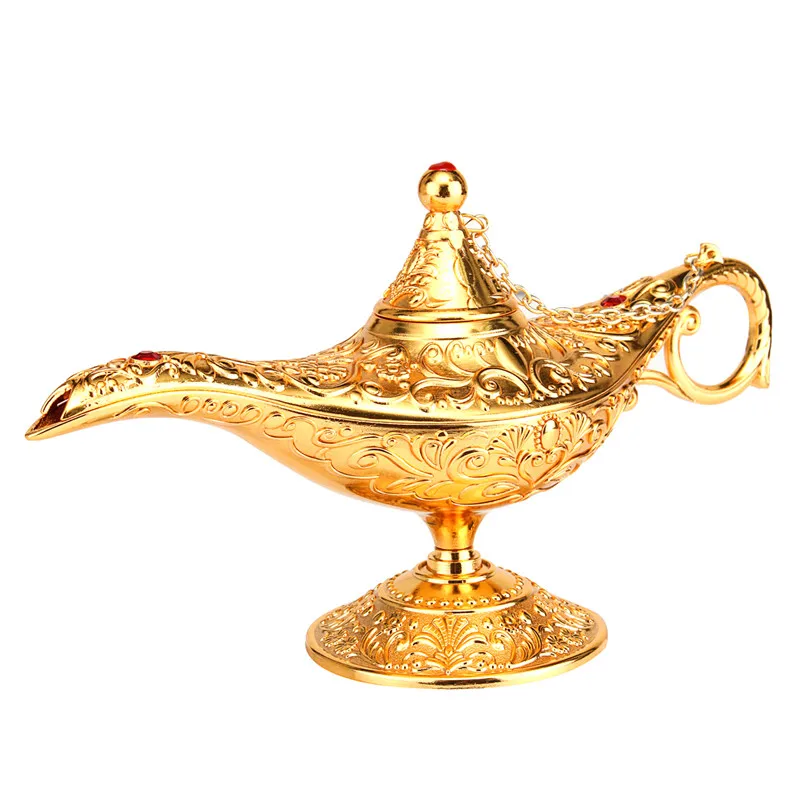 Elegant Vintage Metal Carved Aladdin Lamp Light Wishing Tea Oil Pot Decoration Collectable Saving Collection Arts Craft Gift Elegant Vintage Metal Carved Aladdin Lamp Light Wishing Tea Oil Pot Decoration Collectable Saving Collection Arts Craft Gift